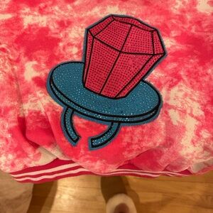 Lola + The Boys Pink Tie-Dye Sweatshirt  with candy ring